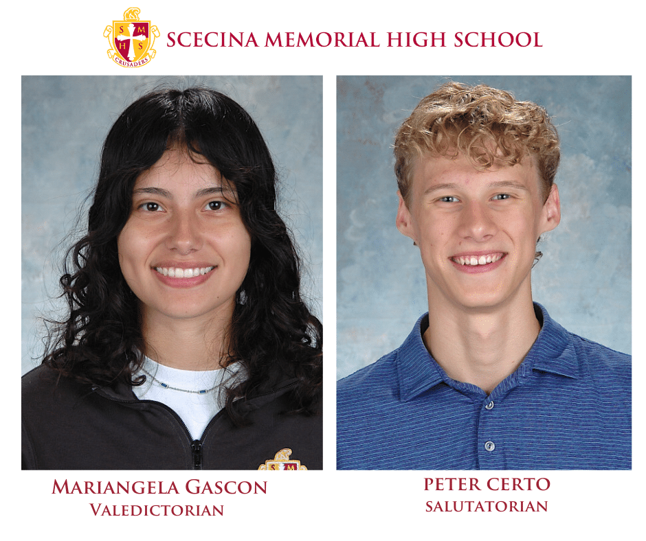 Scecina Memorial Announces Class of 2025 Valedictorian and Salutatorian